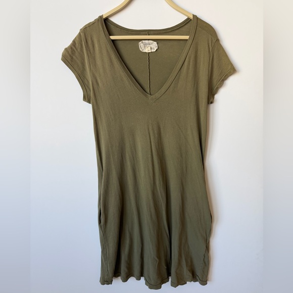 Current/Elliott The V Neck Trapeze Dress - Picture 2 of 9